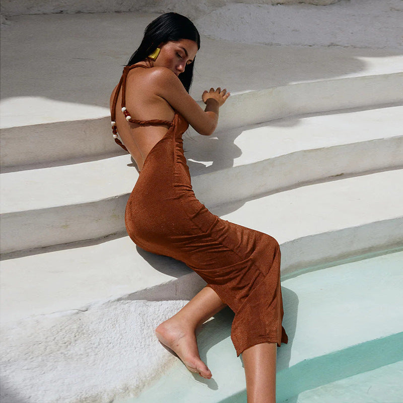 Rowan Maxi Dress - Brown