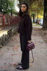 Wool Blend Colorblock Casual Coat coats