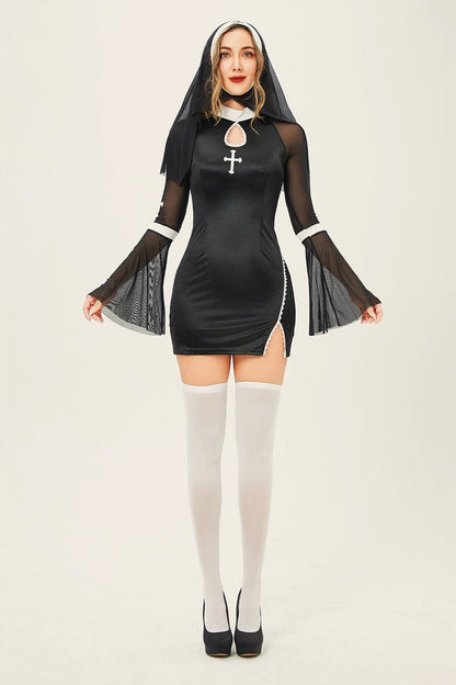 Halloween Horror Gothic Nun Cosplay Dress