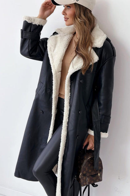 Reversible Fleece Stand Collar Coat coats
