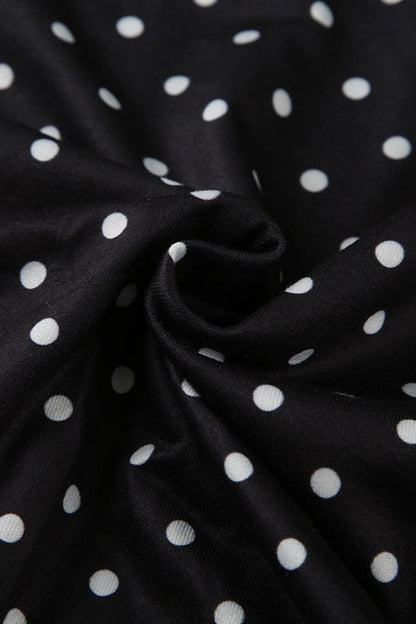 Polka Dot Halter Backless Bodycon Mini Dress