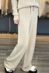 Thickened Wool High Waist Knit Pants