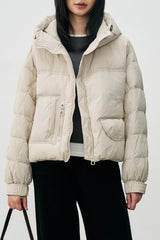 Cropped Relaxed Fit Puffer Jacket