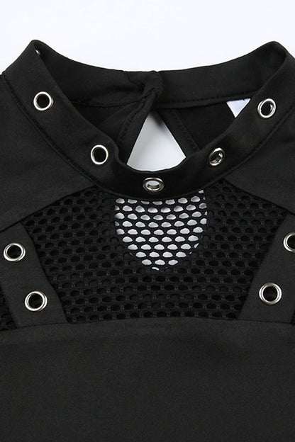 Gothic Hollow Out Mesh T-Shirt