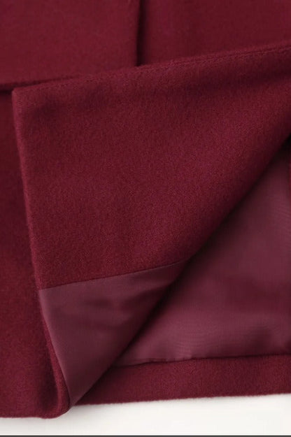 Scarf Collar Single Breasted Wool Coat coats