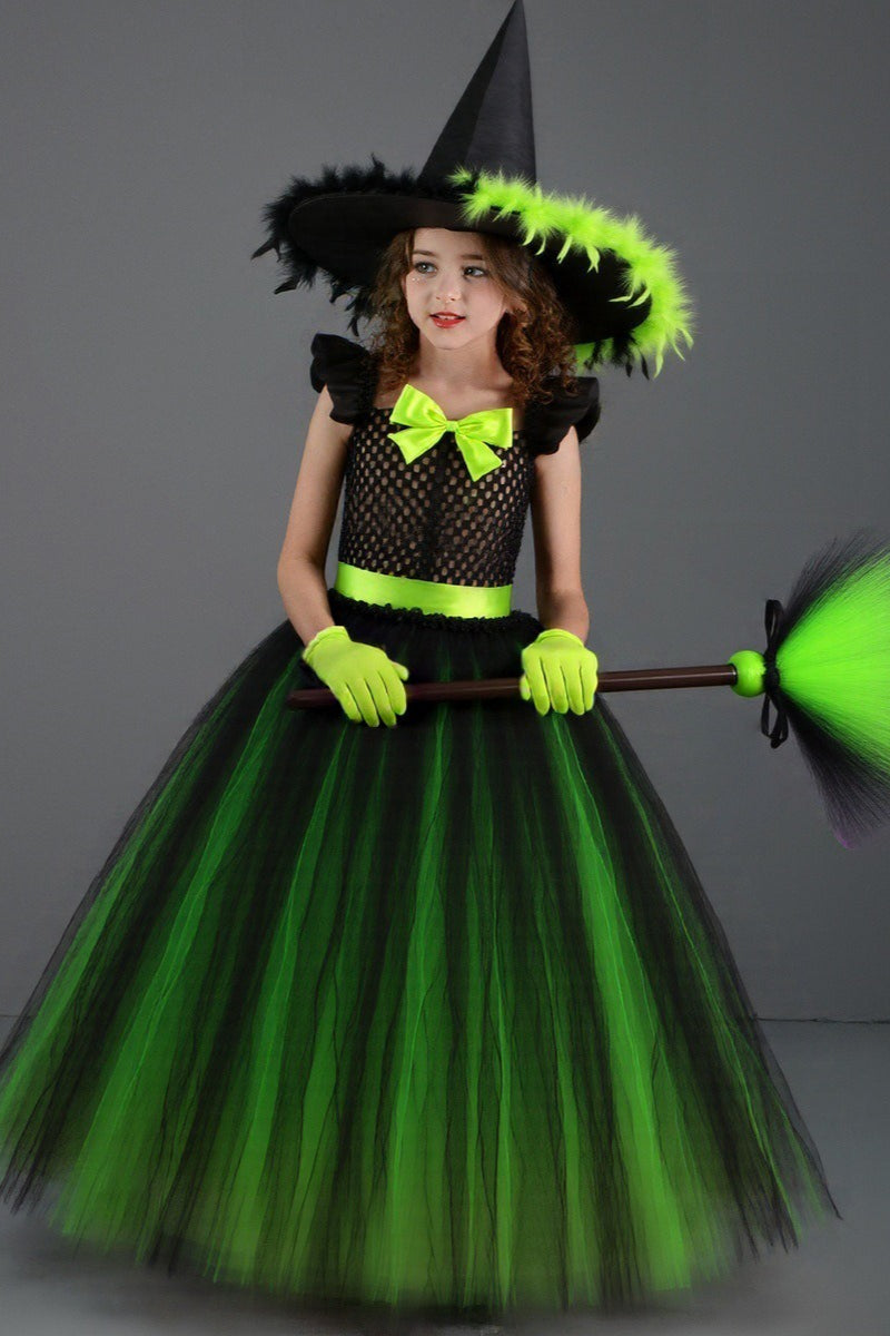 Evil Witch Dress Kid Halloween Costume