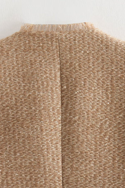 Tweed Single Breasted Short Coat coats