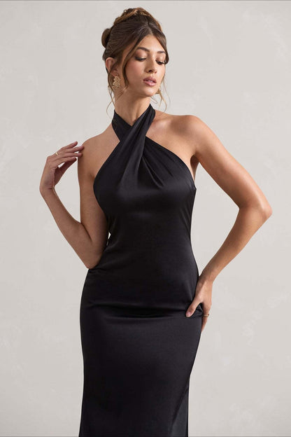 Slim Fit Halter Evening Party Dress