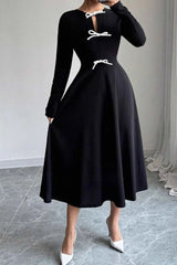 Lace Panel Black Bodycon Dress