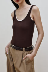 Sleeveless Wool Blend Knit Top