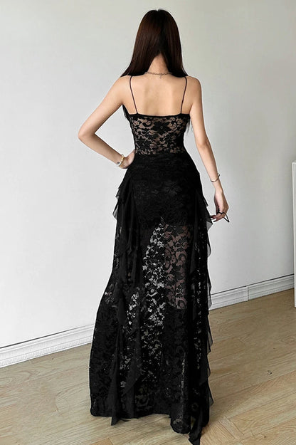Nibber Sexy Lace Maxi Dress