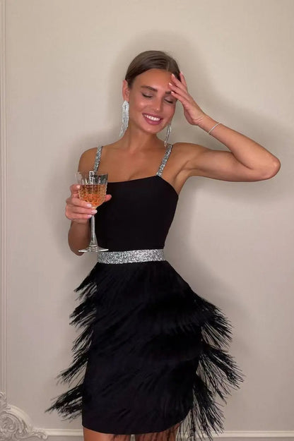 Tassel Low Cut Midi Dress