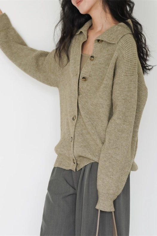 Oversized Turtleneck Cardigan