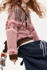 Vintage Pink Cozy Knit Sweater