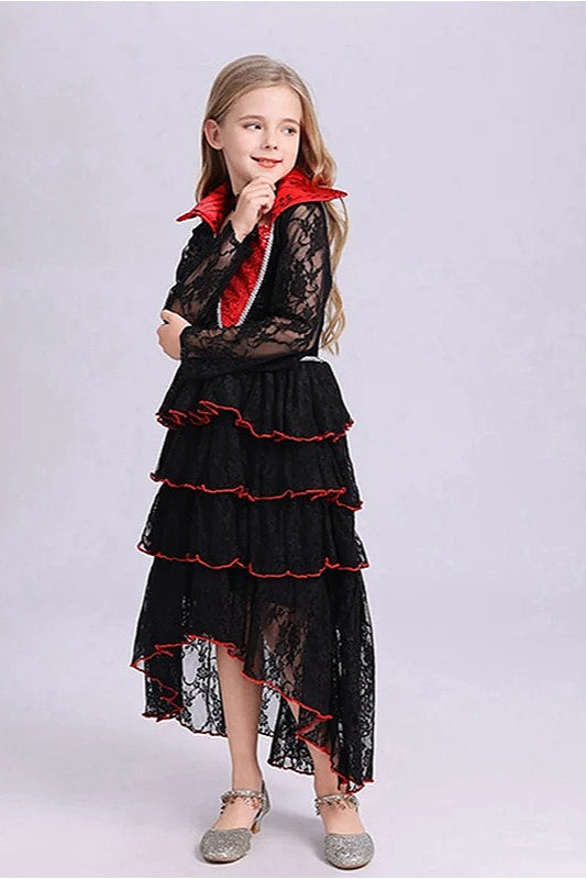 Gothic Vampire Dress Kid Halloween