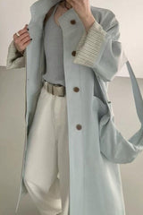 Relaxed Midi Blend Panel Design Overcoat