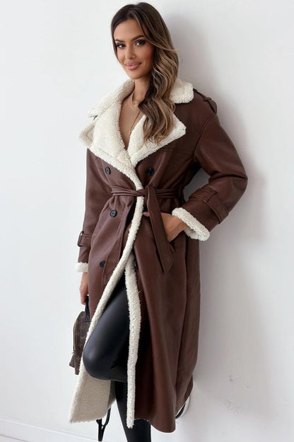 Reversible Fleece Stand Collar Coat coats