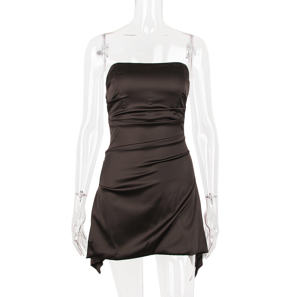 Cassio Mini Dress - Brown