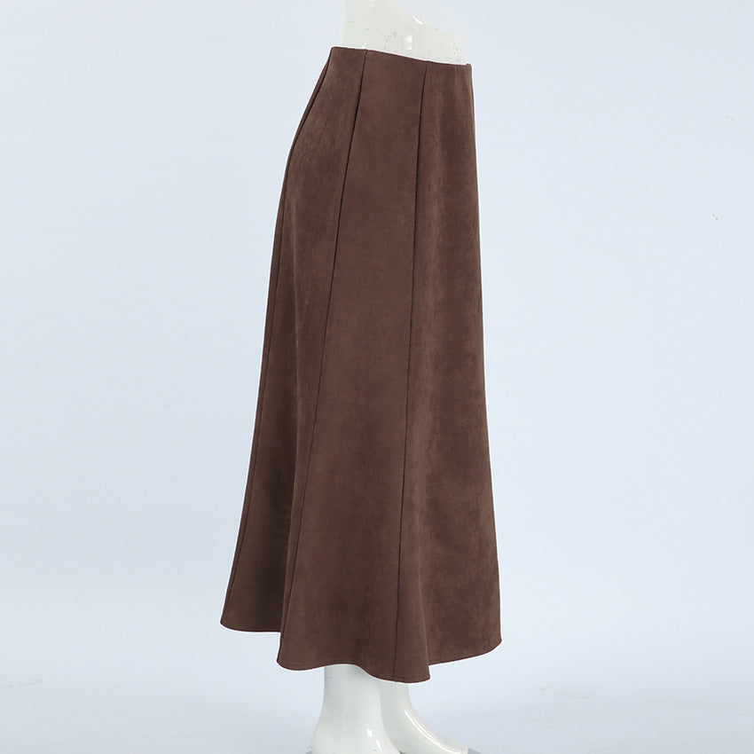 Mireya Midi Skirt - Brown