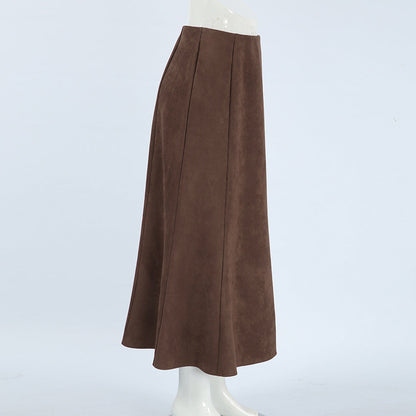 Mireya Midi Skirt - Brown