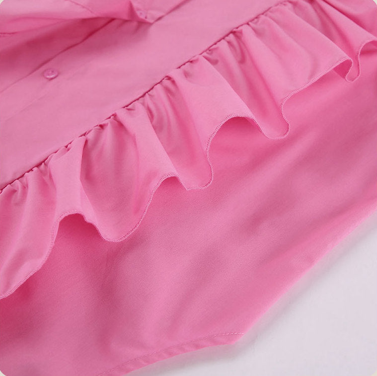 Ruffle Babe Shirt - Pink