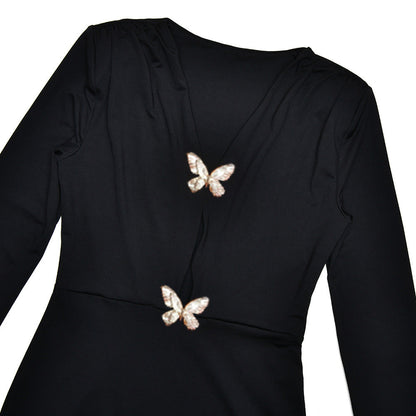 Billowing Maxi Dress - Black