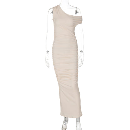 Mystical Off Shoulder Dress - Apricot