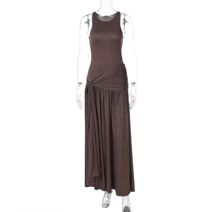 Niger Maxi Dress - Brown