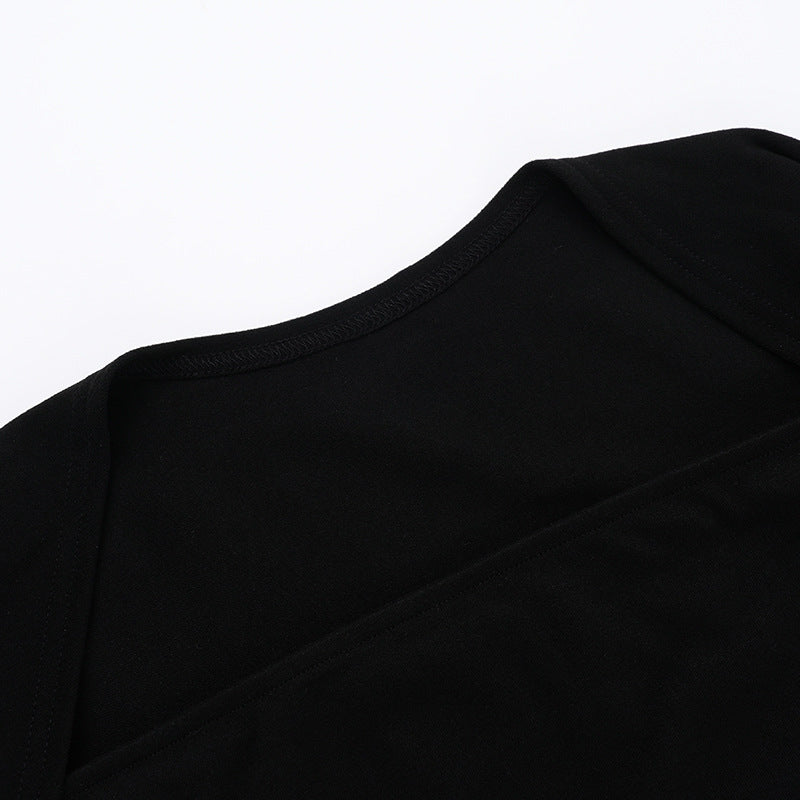 Midnight Muse Mini Dress-Black