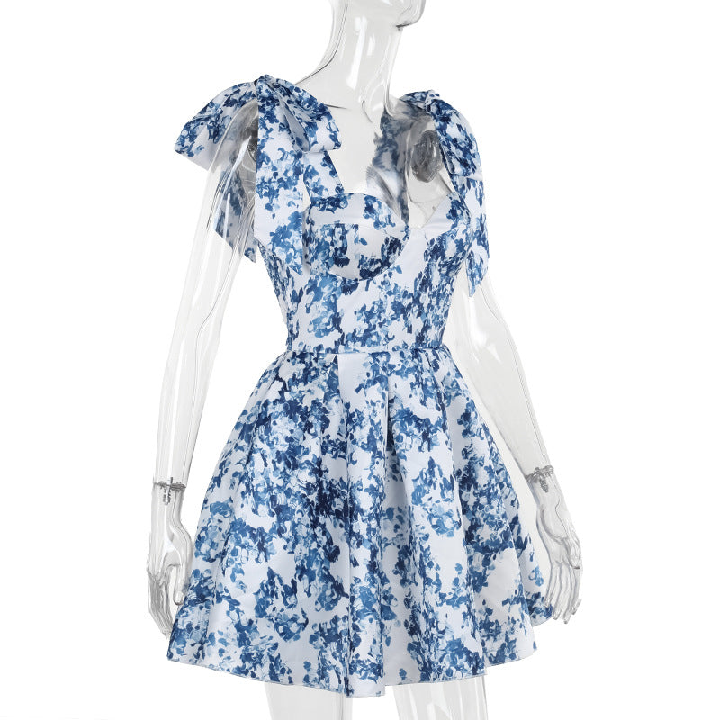 Sicily Mini Dress-Blue