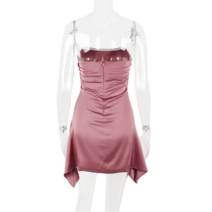 Cassio Mini Dress - Rose Red