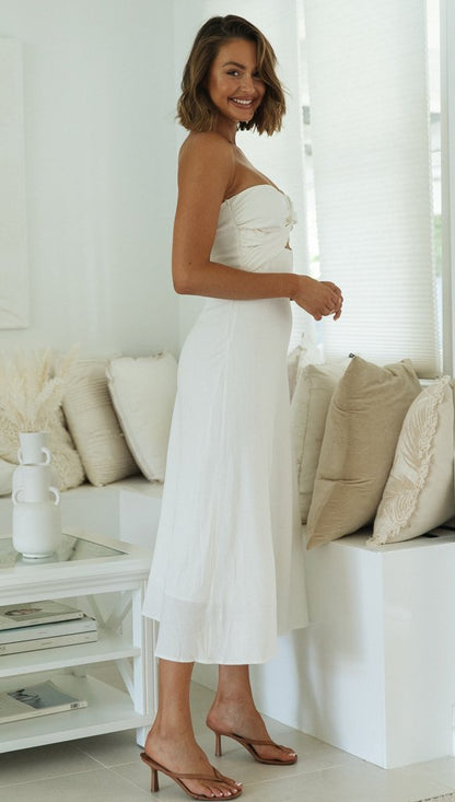 Calico Dress - White