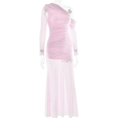 Soprano One-Shoulder Dress - Pink