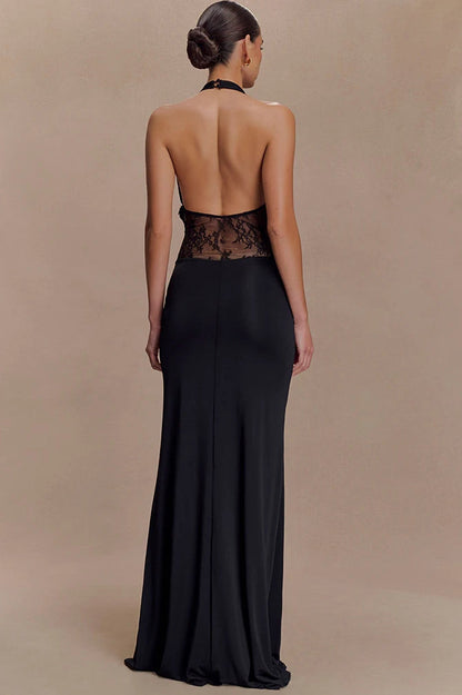 JULISSA MO Patchwork See Through Maxi Dress