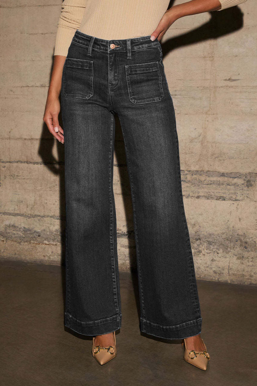 High Waist Wide Leg Vintage Jeans
