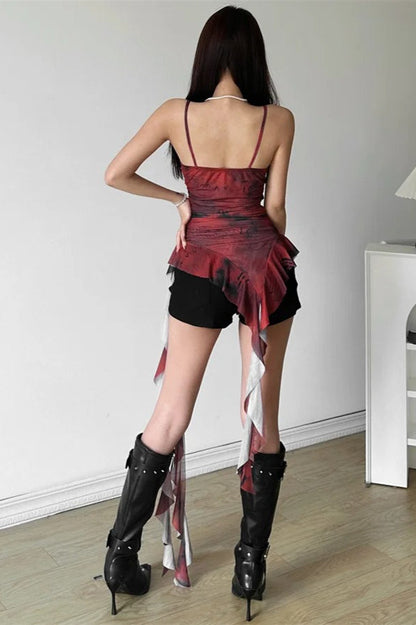 Halloween Gradient Ruffled Dress