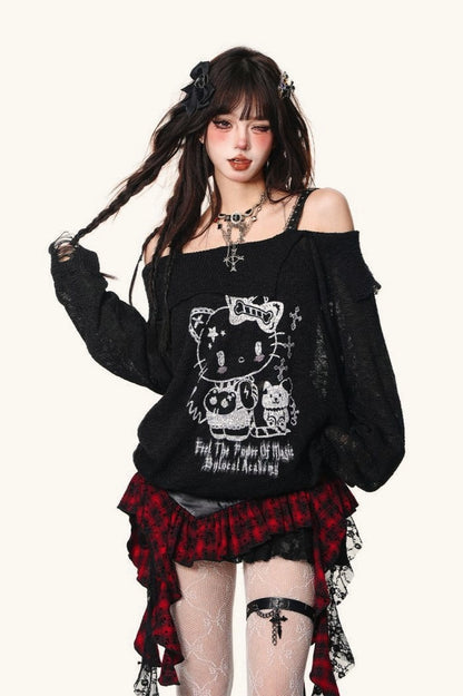 Halloween Plaid PU Mini Skirt