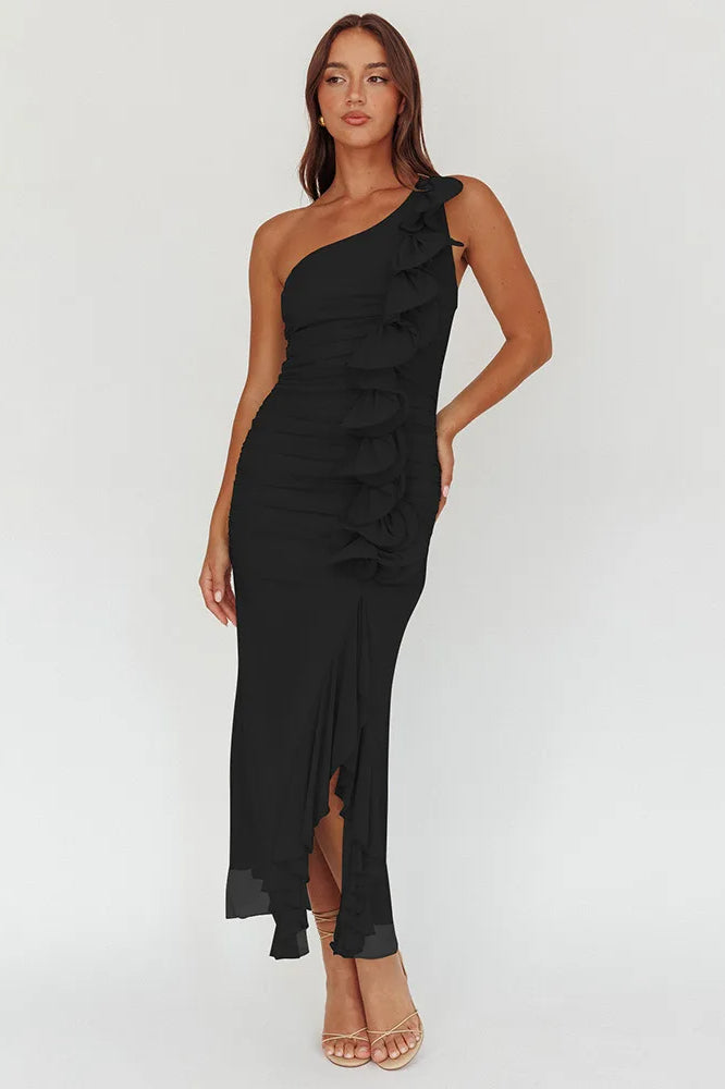 Flower Patchwork Backless Midi Dress