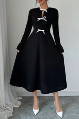 Lace Panel Black Bodycon Dress