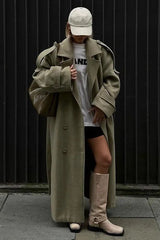 Vintage Double Breasted Belted Overcoat