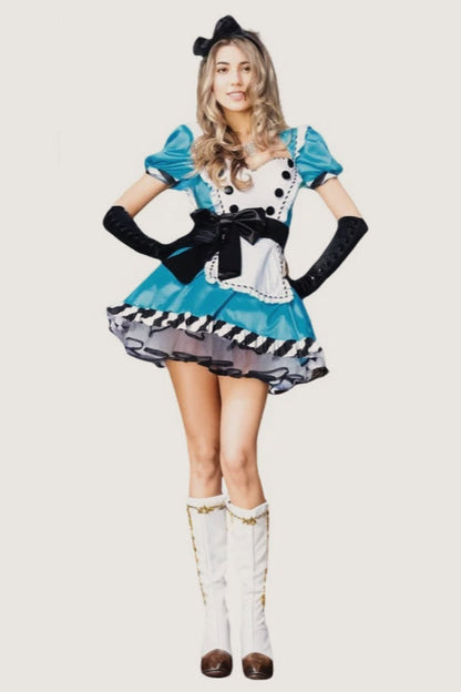 Blue White Alice Halloween Costume