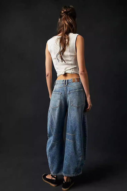 Loose Fit Low Waist Denim Jeans