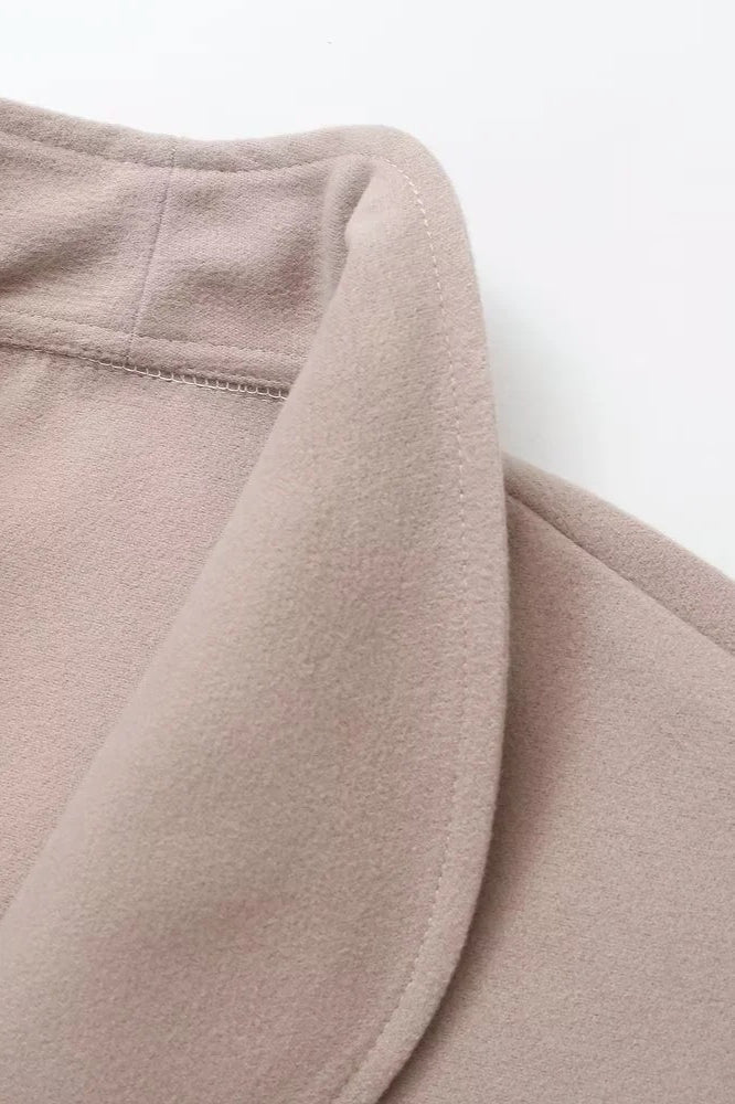 Short Double-Breasted Wool Jacket