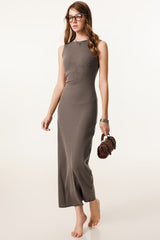 Slim Fitted Knit Tank Sweater Dress