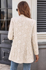 Jacquard Slim Fit Single-Button Blazer