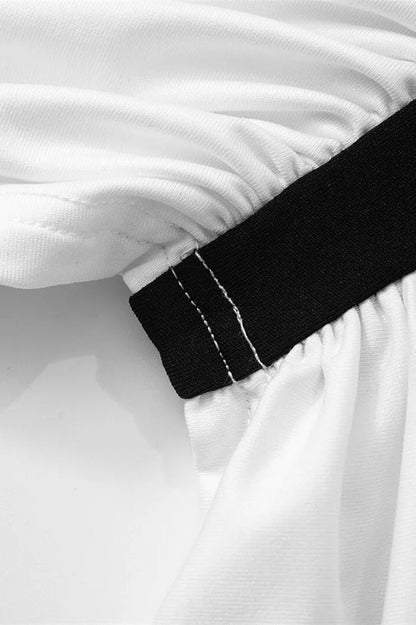 Patchwork Halter Midi Dress