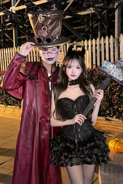 Gothic Kitty Corset Halloween Costume