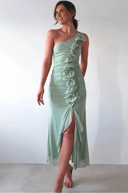 Flower Patchwork Backless Midi Dress