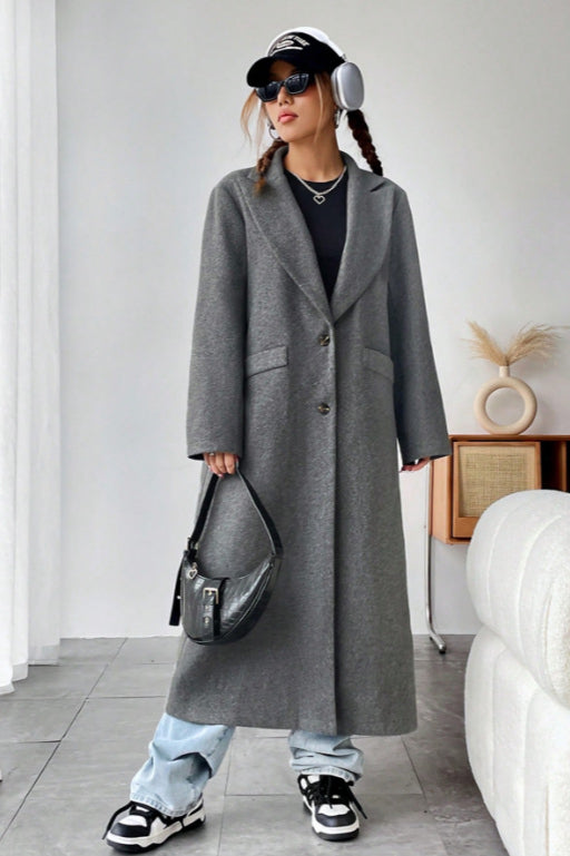 Minimalist Wool Duster Coat