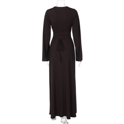 Elizabeth Maxi Dress - Brown